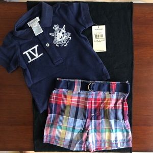 Ralph Lauren Baby Shirt 👕 & Shorts 🩳 set NWT